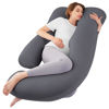 Picture of Sasttie Pregnancy Pillows for Sleeping, U Shaped Cooling Full Body Pillow Pregnancy Must Haves, Maternity Pillow for Pregnant Women, Pillow with Removable Cover for Side Sleeper, Dark Grey