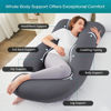 Picture of Sasttie Pregnancy Pillows for Sleeping, U Shaped Cooling Full Body Pillow Pregnancy Must Haves, Maternity Pillow for Pregnant Women, Pillow with Removable Cover for Side Sleeper, Dark Grey