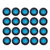 Picture of TMH (Pack of 20 3/4 Inch Round Blue LED Side Indicator Marker Lights with Grommets for Truck Trailer Pickup Lorry 12V DC Surface Mount 3led