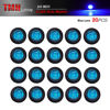 Picture of TMH (Pack of 20 3/4 Inch Round Blue LED Side Indicator Marker Lights with Grommets for Truck Trailer Pickup Lorry 12V DC Surface Mount 3led
