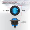 Picture of TMH (Pack of 20 3/4 Inch Round Blue LED Side Indicator Marker Lights with Grommets for Truck Trailer Pickup Lorry 12V DC Surface Mount 3led