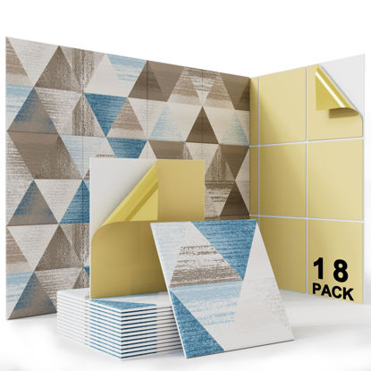 Picture of BUBOS 18 Pack Art Acoustic Panels,Self adhesive Sound Proof Foam Panels Soundproof Wall Panels,12''x12''x0.4" Acoustic Wall Panels,Decorative Sound Absorbing Panels for Home & Office，Infinite Loop