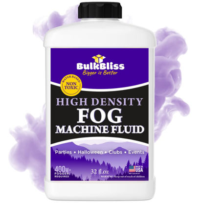 Picture of BulkBliss Fog Machine Fluid, Indoor Liquid Formula for Parties and Events, High Density Smoke, 32oz (Quart)