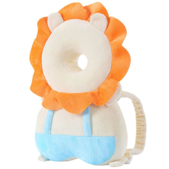 Picture of Baby Walker Head Protector Toddler Adjustable Baby Head Protection Backpack Wear Safety Pad (White Lion)
