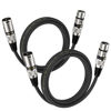 Picture of EBXYA XLR Cable 2ft 2 Pack - Balanced DMX Cable, 3 Pin Male to Female Microphone Cable for Speakers, Mixer, Stage Lighting