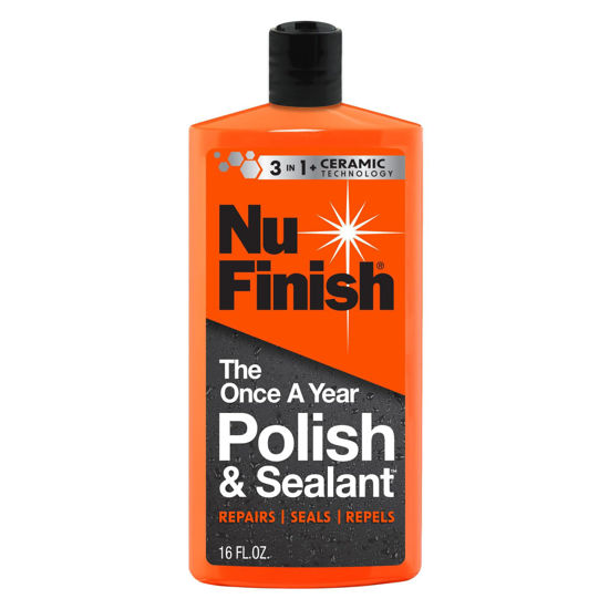 Picture of Nu Finish Once a Year Polish and Sealant, Car Polish and Paint Sealant with 3-in-1 Ceramic Technology to Repair, Seal and Repel, 16 fl oz Bottle