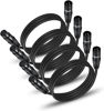 Picture of EBXYA XLR Patch Cable 6 Ft 4 Pack, 3 Pin Male to Female Short Microphone Mic Cable Premium DMX512 Lighting Cable Compatible with Speakers, Mixer, Stage Lighting