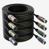 Picture of EBXYA XLR Cable 10 ft 4 Pack - Stage Light DMX Cable, Premium Balanced 3-Pin XLR Male to Female Microphone Cable, Black