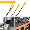 Picture of GOOACC 102Pcs Trim Removal Tool, Auto Push Pin Nylon Bumper Retainer Clip Set Fastener Terminal Remover Tool Round Handle Crowbar Kit Car/Radio Panel, Yellow