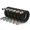 Picture of EBXYA XLR Cable 15ft 6 Packs - Premium Balanced DMX Cable with 3-Pin XLR Male to Female Microphone Cable, Black