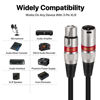 Picture of EBXYA XLR Cable 15ft 6 Packs - Premium Balanced DMX Cable with 3-Pin XLR Male to Female Microphone Cable, Black