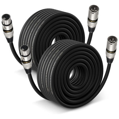 Picture of EBXYA XLR Cables 75ft 2 Pack - Premium Balanced Microphone Cable with 3-Pin XLR Male to Female Cable