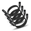 Picture of EBXYA XLR Cable 3 Ft 4 Pack, Premium XLR Male to Female Microphone Patch Cables 3 Pin Mic Cords DMX512 Lighting Cable Compatible with Speakers, Mixer, Stage Lighting