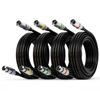 Picture of EBXYA XLR Cable 25 ft 4 Packs - Stage Light DMX Cable, Premium Balanced 3-Pin XLR Male to Female Microphone Cable