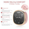 Picture of NCVI Double Electric Breast Pump 8782, Portable Anti-Backflow, with 4 Size Flanges, 4 Modes & 9 Levels, LED Display, 10 Breastmilk Storage Bags, Ultra-Quiet and Pain Free Breast Pumps