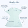 Picture of SleepingBaby Zipadee-Zip Transitional Swaddle Sack, 6-12 Month - Roomy Zipper Swaddle for Easy Diaper Changes and Proper Hip Development - Baby Swaddle Sack, Medium - Classic Mint