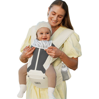 Picture of MOMTORY Baby Carrier, Baby Carrier Newborn to Toddler - Ergonomic, Cozy and Breathable Baby Carrier with Hip seat for 7-50lbs