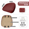 Picture of 2 Pack Leather Front Car Seat Cover Bottom Car Seat, Anti-Slip and Full Wrap Driver Car Seat Protectors with Storage Pocket, Luxury Waterproof Bottom Auto Seat Cushion Pad Mat for Most Vehicles(Red)