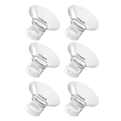 Picture of NaNaLazy 6pcs Flange Insert 17mm, Compatible with Medela/TSRETE/momcozy S9/S10/S12/S9pro/S12pro Universal, Wearable Breast Pump Shield and Milk Collector Accessory (24mm)