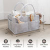 Picture of PUTSKA Baby Diaper Caddy Organizer - Nursery Storage Basket for Diaper Station, Baby Basket Shower Gifts List and Registry Must-Haves, Newborn Essentials, Nursery Decor for Boy or Girl - Grey, Large