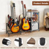 Picture of Bikoney Guitar Stand 5-Tier for Acoustic, Electric Guitar, Bass, Guitar Rack Holder Floor Adjustable for Multiple Guitars, Guitar Amp Accessories, Guitar Holder Display for Music Room Home Studio