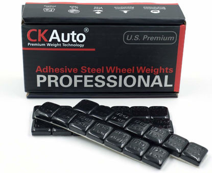 Picture of CKAuto 1/2oz, 0.5oz, Black, Adhesive Stick on Wheel Weights, 63oz/Box, US Quality, (126pcs)