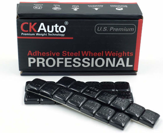 Picture of CKAuto 1/2oz, 0.5oz, Black, Adhesive Stick on Wheel Weights, 63oz/Box, US Quality, (126pcs)