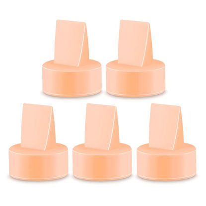Picture of Maymom Duckbill Valves Compatible with Spectra Synergy Gold Spectra S1 Spectra S2 Spectra 9 Plus, Dew 350, Not Original Spectra Pump Parts Spectra S2 Accessories Replace Spectra Valve (Orange, 5ct)