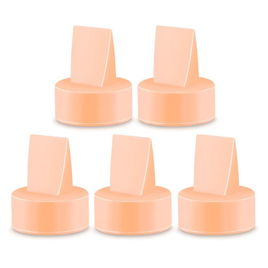 Picture of Maymom Duckbill Valves Compatible with Spectra Synergy Gold Spectra S1 Spectra S2 Spectra 9 Plus, Dew 350, Not Original Spectra Pump Parts Spectra S2 Accessories Replace Spectra Valve (Orange, 5ct)