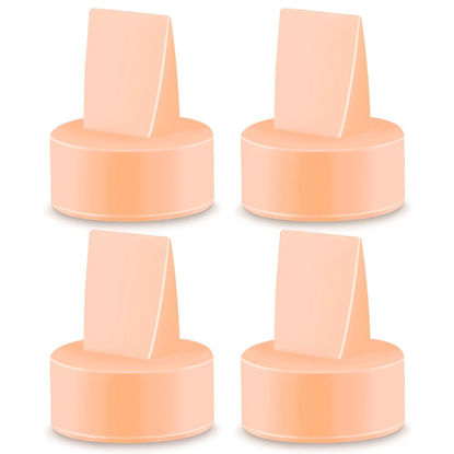 Picture of Maymom Duckbill Valves for Spectra. Designed for Spectra S1 Spectra S2 Spectra 9 Plus Spectra Dew 350 Not Original Spectra Pump Parts Spectra S2 Accessories Replace Spectra Valve (Orange, 4ct)