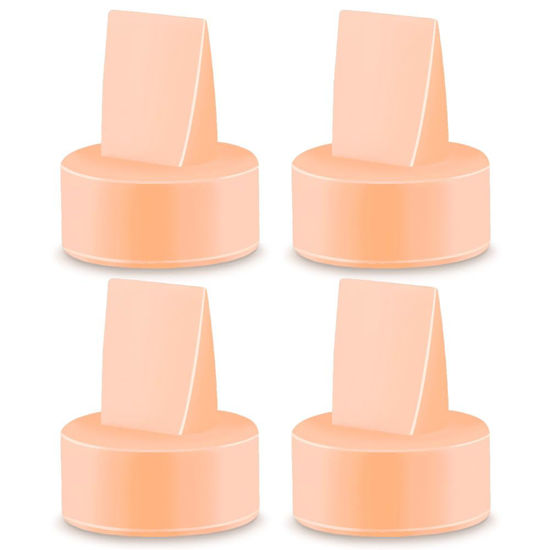 Picture of Maymom Duckbill Valves for Spectra. Designed for Spectra S1 Spectra S2 Spectra 9 Plus Spectra Dew 350 Not Original Spectra Pump Parts Spectra S2 Accessories Replace Spectra Valve (Orange, 4ct)
