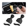 Picture of Blilo 2PCS Car Interior Detailing Brush with Dust Cover, Auto Soft Hair Cleaning Brushes, Scratch Free Curved Dirt Collectors, for Dashboard Air Conditioner Vents Leather Computer (White/Black/2PCS)