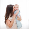 Picture of Happiest Baby Sleepea 5-Second Swaddle - 100% Organic Cotton Baby Swaddle Blanket - Doctor Designed Promotes Healthy Hip Development (Teal Stars, Medium)