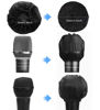 Picture of 100PCS Microphone Cover Disposable Non-Woven Microphone Windscreen Protective Cap Karaoke Mic Cover for KTV Home Karaoke Bar News Interview
