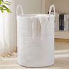 Picture of Woven Rope Laundry Hamper Basket by YOUDENOVA, 58L Tall Laundry Basket, Baby Nursery Hamper for Blanket Storage, Clothes Hamper for Laundry in Bedroom-Large-Pure White