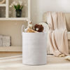 Picture of Woven Rope Laundry Hamper Basket by YOUDENOVA, 58L Tall Laundry Basket, Baby Nursery Hamper for Blanket Storage, Clothes Hamper for Laundry in Bedroom-Large-Pure White