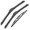 Picture of 3 Wipers Set for Dodge Caliber 2007 2008 2009 2010 2011 2012, Windshield Wiper Blades Original Equipment Replacement Front and Rear- 24"/17"/11T" (Pack of 3) J- HOOK
