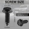 Picture of LivTee Rustproof License Plate Screws for Securing License Plates Frames and Covers on Cars and Trucks, 8 Sets Premium Stainless Steel Self Tapping Mounting Bolts (Black Zinc Plated)