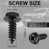Picture of LivTee Rustproof License Plate Screws for Securing License Plates Frames and Covers on Cars and Trucks, 8 Set Premium Stainless Steel Self Tapping Mounting Bolts (Black Zinc Plated)