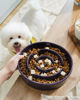 Picture of LE TAUCI Dog Bowls Slow Feeder Ceramic, 1.5 Cup Slow Feeding Bowl for Small and Medium Breed, Puzzle Dog Food Bowl for Fast Eater, Maze Purple