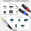 Picture of JOLGOO Dual XLR Female to 3.5 mm TRS Stereo Microphone Cable, 2 XLR Female to 1/8 inch TRS Stereo Y Splitter Patch Cable, 10 Feet