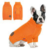 Picture of cyeollo Dog Sweater Pullover Turtleneck for Dogs, Classic Knitwear Fall Winter Cold Weather Dog Clothes Warm Pet Apparel Small Medium Large Dog Sweaters, Orange XL