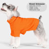 Picture of cyeollo Dog Sweater Pullover Turtleneck for Dogs, Classic Knitwear Fall Winter Cold Weather Dog Clothes Warm Pet Apparel Small Medium Large Dog Sweaters, Orange XL