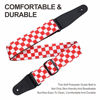 Picture of Nefelibata Guitar Strap-2" Wide Double Layer Cotton Original Design Adjustable Guitar Straps with Long Leather Ends for Bass, Electric & Acoustic, Best Gifts for Kids,Guitarists (Red Plaid)