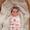 Picture of GLLQUEN BABY Baby Swaddle Sleep Sacks with Zipper - 3-Pack Newborn Swaddle Sack, Baby Swaddles Sleep Sack 0-3 Months,Pink Floral or Leaves, Swaddling Blankets 3 Pack Wrap Set, Easy Change Swaddle