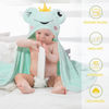 Picture of WODHOY Toddler Hooded Towels Age 1-5, 2-Pack Thick Absorbent Baby Bath Towels for Toddler Boys & Girls, 50'' x 32'' Large Super Soft Toddler Towels with Hood, Kids Bath Towels, Green & White