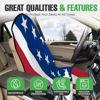 Picture of lebogner Waterproof Seat Cover, Sweating Towel for Post Gym Workout, Running, Swimming, and Beach, Universal Fit Anti-Slip Seat Protector for Cars, and Trucks, Machine Washable, American Flag Design