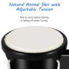 Picture of VANPHY Bongo Drum 4'' and 5'' Set for Adults Beginners Tunable Natural Skin Bongos Percussion Instruments With Tuning Wrench and Gift Box (Black)