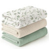 Picture of Konssy 3 Pack Muslin Swaddle Blankets for Unisex, Newborn Receiving Blanket, Large 47 x 47 inches, Soft Breathable Muslin Baby Swaddles for Boys & Girls