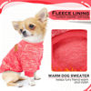 Picture of 2 Pieces Dog Sweaters for Small Dogs Fall Dog Clothes Female Winter Fleece Puppy Sweaters Warm Thick Outfit Pet Small Dog Sweater for Boy Girl Dogs Yorkie Chihuahua,XS